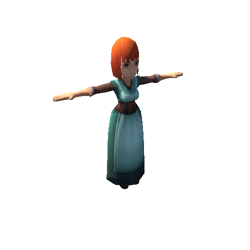 Female Peasant 01B2-Cyan